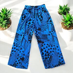 Hand Sewn Wide Leg Flowy Tie waist Elegant Classic Event Party Pants Size Medium